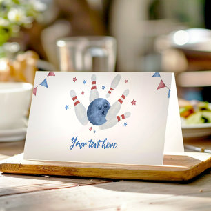 Carte De Placement Bowling Anniversaire de enfant Party Food Tente Pl
