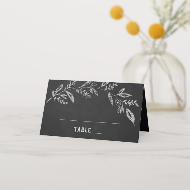 Carte De Placement Branches courbes | Mariage de tableau de bord (Devant)