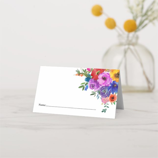 Carte De Placement Bright & Bold Florals  (Devant)