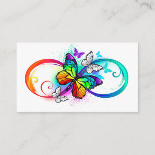 Carte De Placement Bright infinity with rainbow butterfly