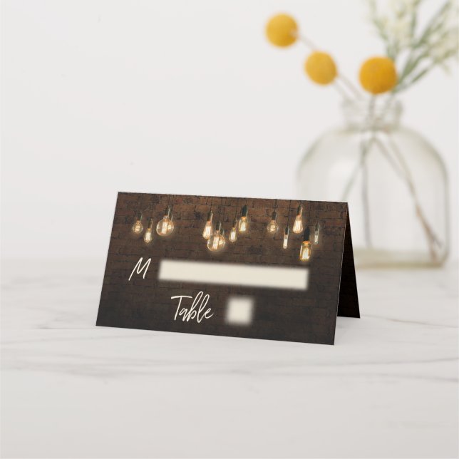 Carte De Placement Briques industrielles, Edison éclaire la typograph (Devant)