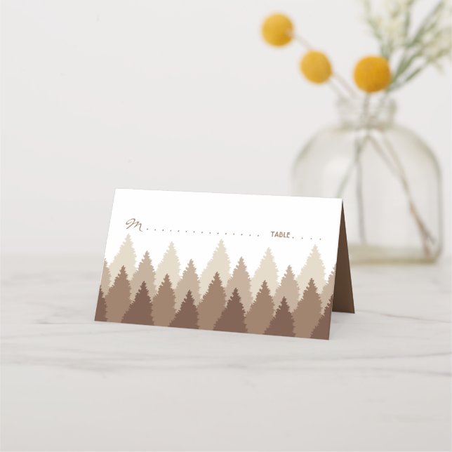 Carte De Placement Brown Forest Range Mariage (Devant)