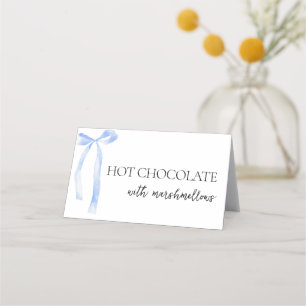Carte De Placement Buffet de boeuf à la Fête des mariées bleue