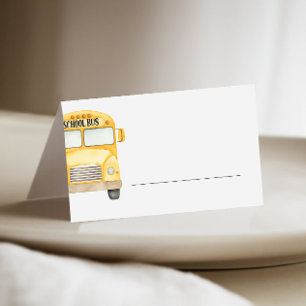 Carte De Placement Buffet rempli de bus de l'école jaune