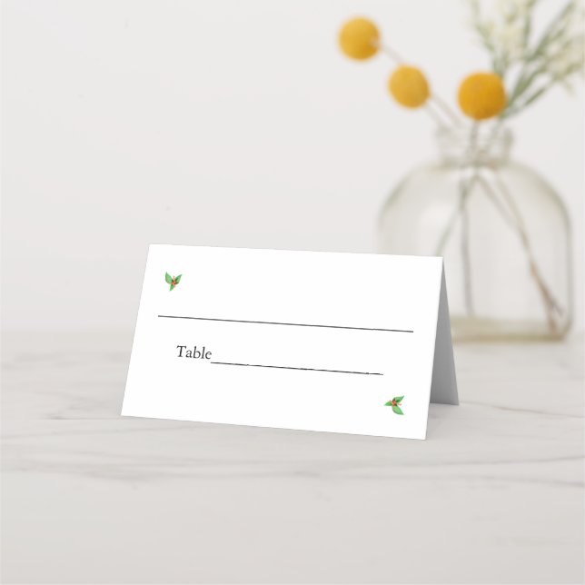 Carte De Placement Bufs roses sur Mariage Ivy vert (Devant)