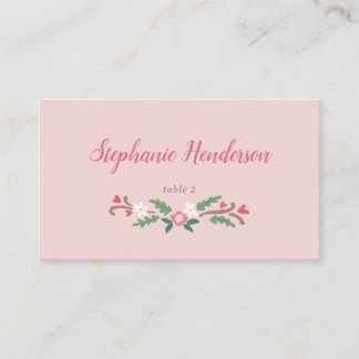 Carte De Placement Bunch floral romantique rustique