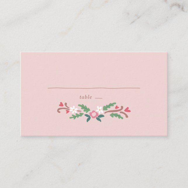 Carte De Placement Bunch floral romantique rustique (Devant)