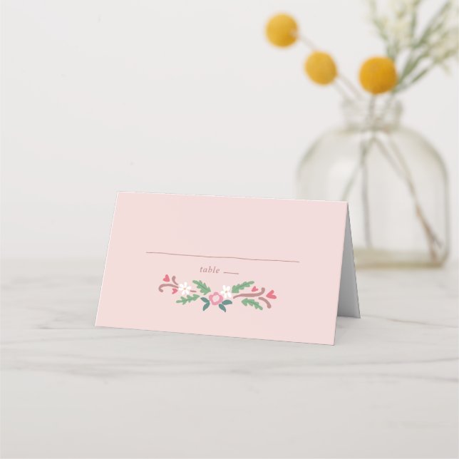 Carte De Placement Bunch floral romantique rustique (Devant)