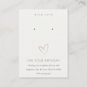 CARTE DE PLACEMENT CADEAU D'ANNIVERSAIRE DU COEUR BLANC NOIR