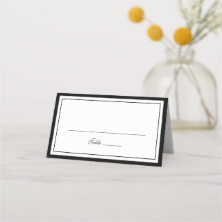Carte De Placement Cadre de mariage élégant moderne avec bordure
