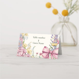 Carte De Placement Cadre floral vintage mariage