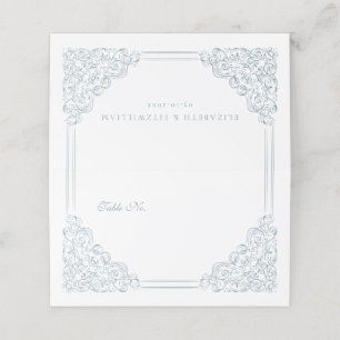 Carte De Placement Cadre orange bleu vintage