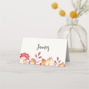 Carte De Placement Cadre Rustique Thanksgiving Place