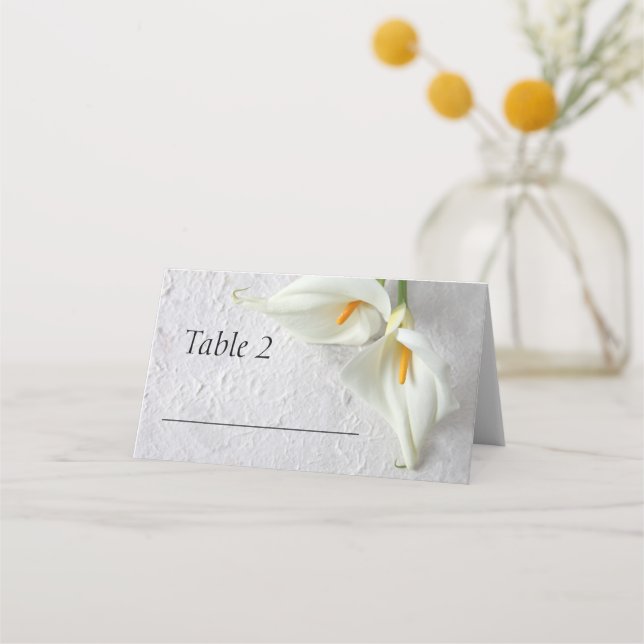 Carte De Placement Calla lys avec de la place pour le texte (Devant)