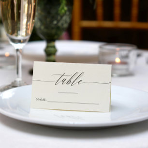 Carte De Placement Calligraphie délicate - Noms et date du Mariage