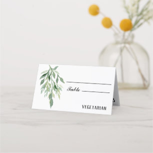 Carte De Placement Calligraphie Eucalyptus Mariage Meal Choix