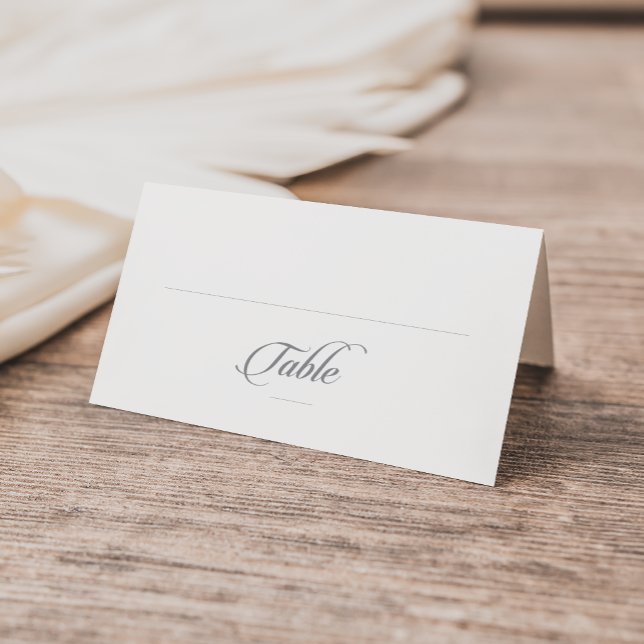 Carte De Placement Calligraphie Mariage Plié Chic Classique (Créateur téléchargé)