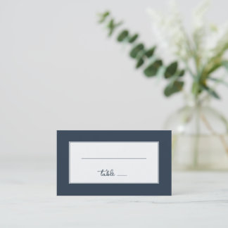 Carte De Placement Calligraphie Navy Sophistiquée