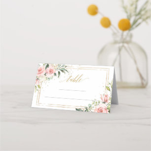 Carte De Placement Calligraphie rose rose rose rose rose rose eucalyp