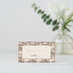 Carte De Placement Campagne Rétro Beige Nostalgique