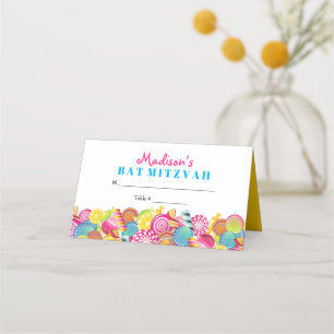 Carte De Placement CANDY Bat mitzvah Siège Escort Place Card