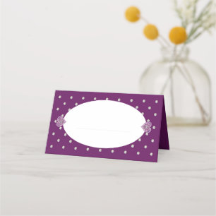 Carte De Placement Cardinal rouge Rosace Place Card