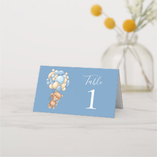 Carte De Placement Carte Bleu Place Bleu Ours Teddy
