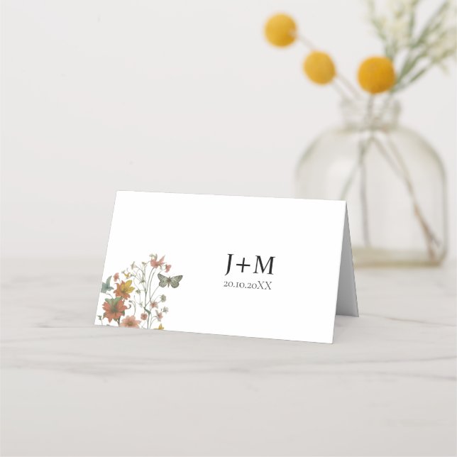 Carte De Placement Carte Boho Chic Mariage Place (Dos)