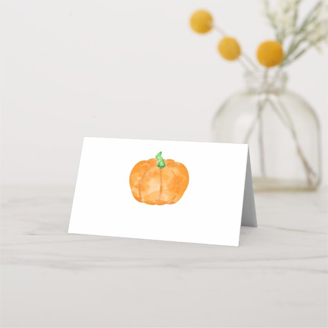 Carte De Placement Carte Citrouille orange pour Thanskgiving & Fall (Devant)