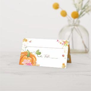 Carte De Placement Carte Citrouille Place Card Automne Douche d'autom