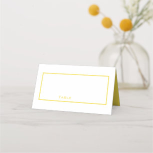 Carte De Placement Carte Clean Yellow and White Place