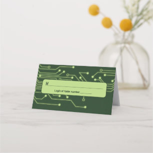 Carte De Placement Carte de circuit d'ordinateur vert Barre Mitzvah