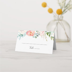 Carte De Placement Carte de Mariage coloré à fleurs tropicales