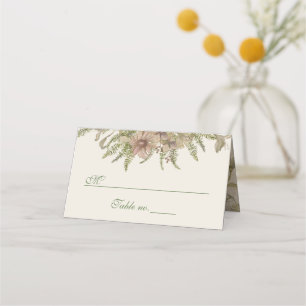 Carte De Placement Carte de Mariage Floral Ginkgo Watercolor