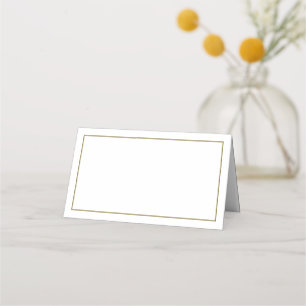 Carte De Placement Carte de Mariage minimaliste blanc et or