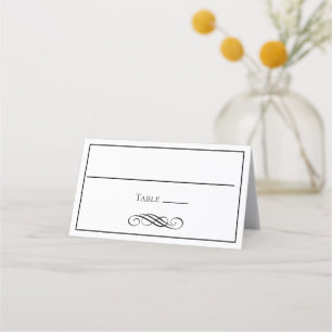 Carte De Placement Carte de Mariage minimaliste noir blanc