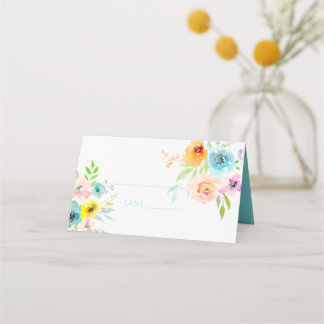 Carte De Placement Carte de mariage PixDezines aquarelle florale de p