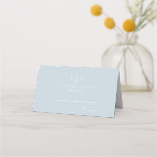 Carte De Placement Carte de Mariage simple et moderne Dusty Blue