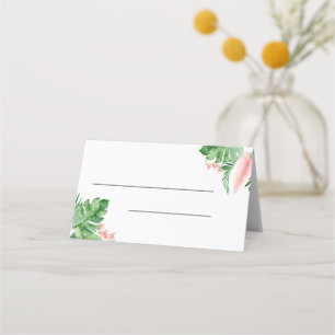 Carte De Placement Carte de Mariage Tropical Palm Watercolor