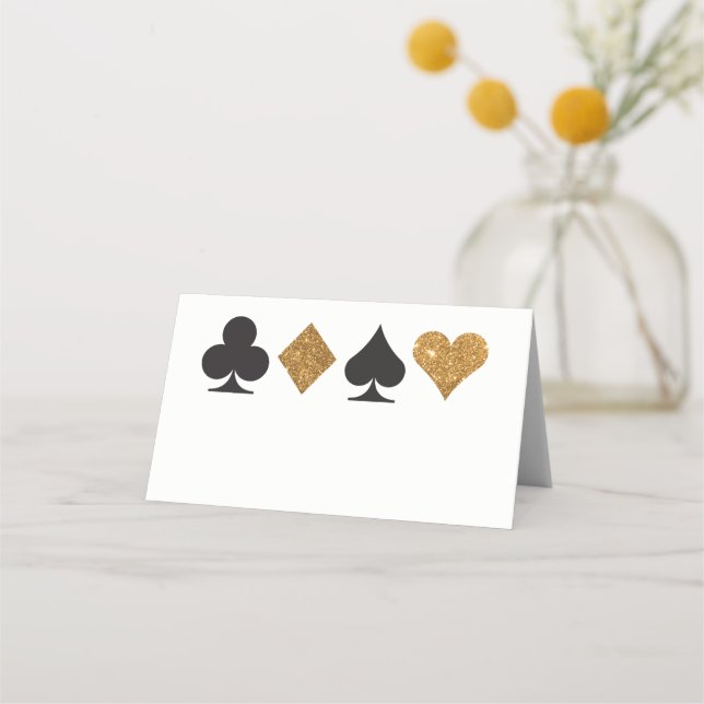 Carte De Placement Carte de Parties scintillant de Las Vegas Gold Fau (Devant)