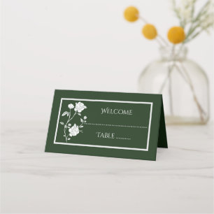 Carte De Placement Carte de place Emerald Green Rose