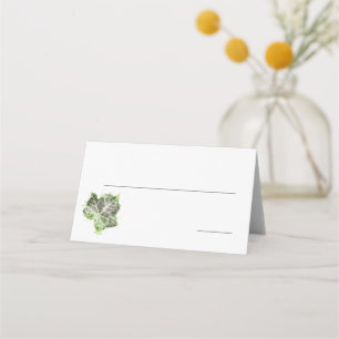 Carte De Placement Carte de place Green English Ivy Leaf Watercolor