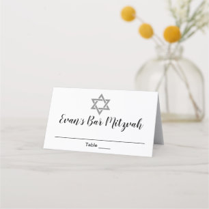 Carte De Placement Carte de place personnalisée pour Bar Mitzvah