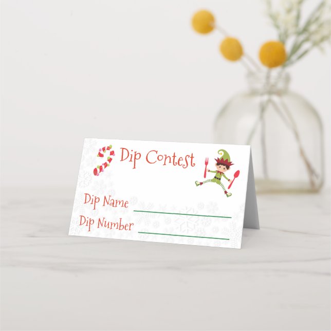 Carte De Placement Carte de table de la fête de la recette du concour (Devant)