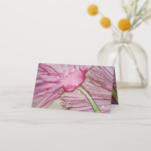 Carte De Placement Carte de tente pliée mariage Lavenders Turquoise (Devant)