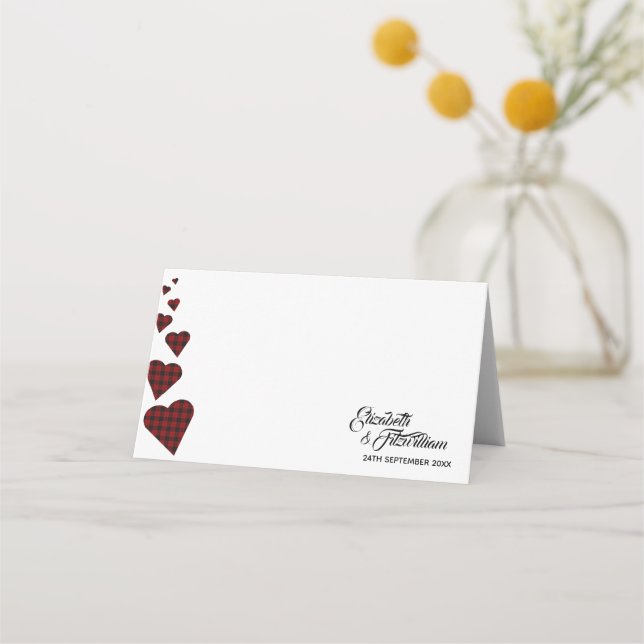 Carte De Placement Carte d'emplacement ou carte d'escorte rouge Tarta (Devant)