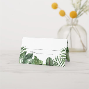 Carte De Placement Carte feuille Tropical Tented