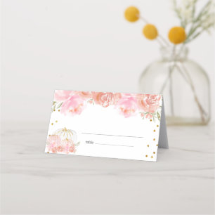 Carte De Placement Carte Floral Citrouille Place Baby shower