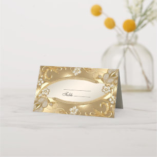 Carte De Placement Carte Gold Ornate Floral Place