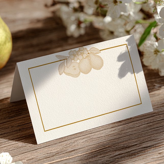 Carte De Placement Carte Gold Perfect Pear Plat Place (Table Place Card)